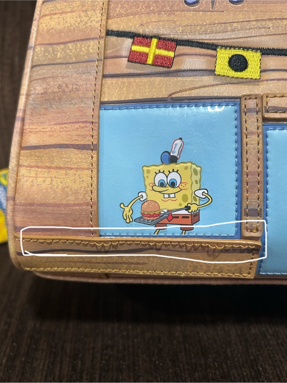 Loungefly X Nickelodeon SpongeBob SquarePants Krusty Krab Crossbody/Handle Bag🧽 - Picture 11 of 15